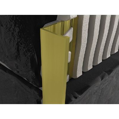 Shiny Brass 12mm Square Edge Tile Trim 2.5m