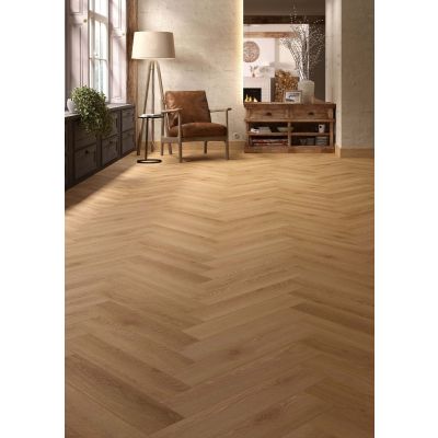 Chene Miel Herringbone Laminate 10mm Water Resistant