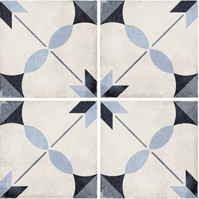 Art Nouveau Arcade Blue 20x20cm