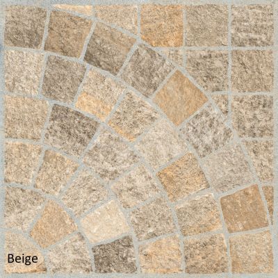 Valeria Beige Arco (Cobble-Look with Arch) 60 x 60 x 2cm