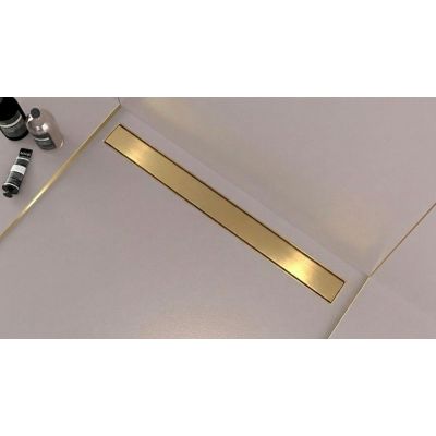 Fixplus Premium Shower Linear Drain Satin Gold (Various Sizes Available)
