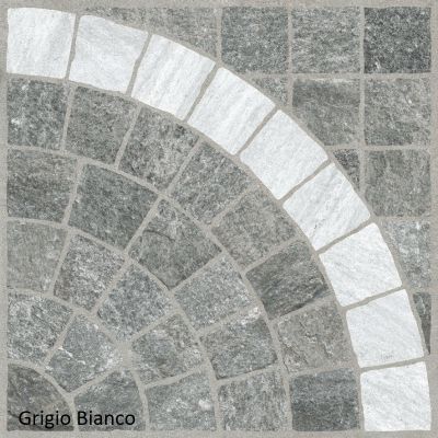 Valeria Grigio Bianco Arco (Cobble-Look with Arch) 60 x 60 x 2cm