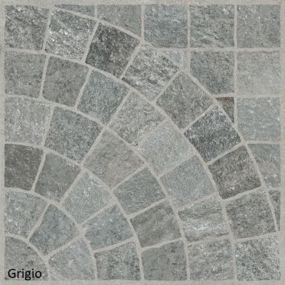 Valeria Grigio Arco (Cobble-Look with Arch) 60 x 60 x 2cm