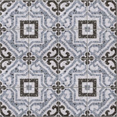 Lido Blue Pattern Tile 20 x 20cm