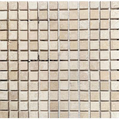 Light Travertine Tumbled Mosaic 30 x 30cm