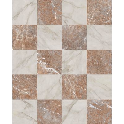 Livingstone Gold & Francia Rosso Chequered 30x30cm