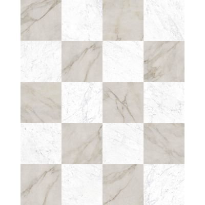 Livingstone Gold & Marmi Carrara Chequered 30x30cm