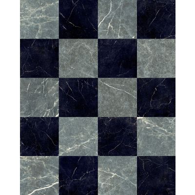 Livingstone Nero & Francia Verde Chequered 30x30cm