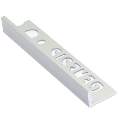 Matt White 12mm Square Edge Tile Trim 2.5m