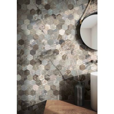 More Sage Hex Mosaic 30 x 34cm