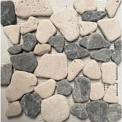 Pebbles Marble Mosaic - Dark Emperador 26 x 27cm