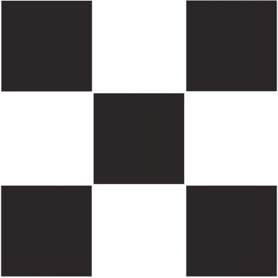 Rubi Negro & Blanco Chequered 22.5x22.5cm