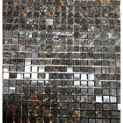 Tan Black Granite Mosaic 30 x 30cm