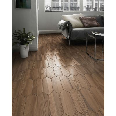 Woodland Losanga Honey Wood Effect Tile 10 x 29.9cm.